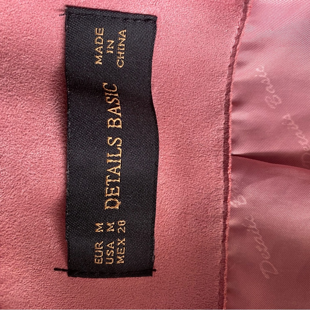 Faux Suede pink motto jacket. Used twice, excellent condition. - Picture 4 of 8